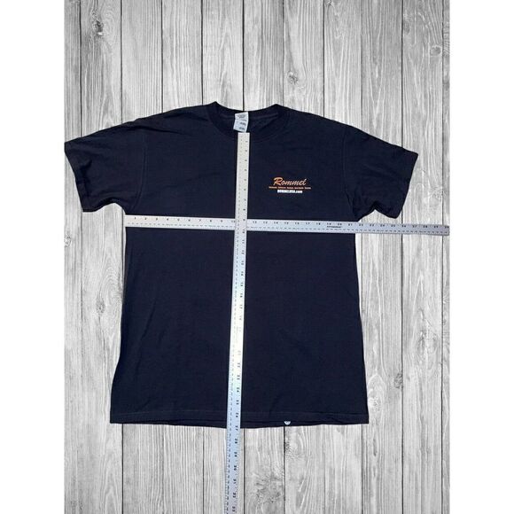 Motorcycle Dealership America Patriotic T Shirt Rommel USA Men’s Size L Black - Picture 6 of 6